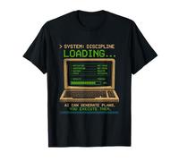 Disciplina del Sistema Cargando Retro AI Motivación Vintage Camiseta