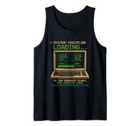 Disciplina del Sistema Cargando Retro AI Motivación Vintage Camiseta sin Mangas