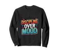 Disciplina enfocada Mentalidad Retro Motivación Diseño Sudadera