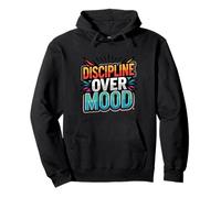 Disciplina enfocada Mentalidad Retro Motivación Diseño Sudadera con Capucha