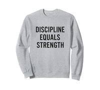 Disciplina es igual a fuerza. Estoico, Motivacional, Cita. Sudadera