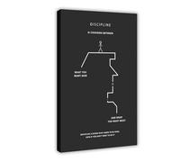 Discipline - Letrero visual de oficina moderno motivacional, cita de emprendedor, trabajo minimalista, impresiones de pared abstractas, geométricas, minimalistas, arte enmarcado para oficina