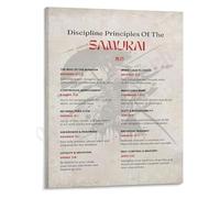 Discipline Poster Samurai Bushido Quotes Wall Art for Mental Toughness Home Gym Office Wall Decor Mens Room Art(Unframed,16x24inch(40x60cm))