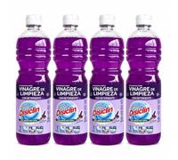 Disclin Limpiador Multiusos con Vinagre y Detergente Lavanda 1 L | Pack de 4 Unidades | RASMACOR