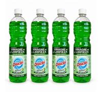 Disclin Limpiador Multiusos con Vinagre y Detergente Manzana 1 L | Pack de 4 Unidades | RASMACOR