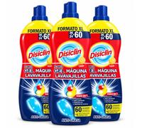 Disclin Power Gel Lavavajillas Maquina Limon XL 60 Dosis (3 uds) | Rasmacor | Todo en 1 | Detergente, Abrillantador, Desengrasante y Sal | Limpieza de Vajilla, Vasos y Cubiertos