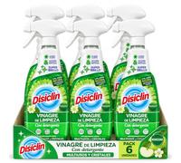 DISCLIN Spray Vinagre de Limpieza Multiusos Manzana 750ml (6 uds) RASMACOR | Limpiador para Hogar, Baños, Cocinas, Suelos, Superficies, Cristales | Anti olor | Anti cal | Super Brillo
