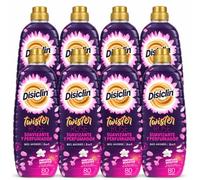 Disclin Suavizante con Perfumador Concentrado Twister Rose 1,4L | Pack 8 Unidades | 640 Lavados | Aroma Duradero | Formato Ahorro 11,2L | RASMACOR