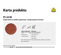 Disco abrasivo autoadhesivo klingspor ps18ek, 125mm, grano 180, para l
