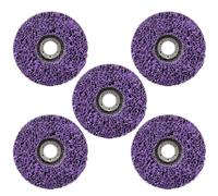 Disco abrasivo CSD de 115 mm, 5 unidades de disco de limpieza grueso, disco de limpieza grueso, de nailon para eliminación de pintura, óxido para amoladora angular (morado)