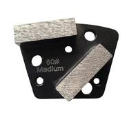 Disco abrasivo de Metal con segmento de diamante sinterizado trapezoidal, rueda de bloque General abrasivo for suelo de hormigón de terrazo solidificado epoxi(Grit 60)