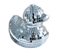 Disco Ball Cake Topper, Mirror Duck-Shaped Cake Decoration, 3.94x3.74x2.36