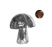 Disco Ball Decor Mirror Reflective Ball, Mirror Disco Glitter Ball Party Light Mushroom Shape For Party, For Wedding Party Room Table Bar Stage Rotating Light Dj Lighting Reflections (S+M)
