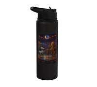 Disco Ball Extinto Animal Humor Biólogo Broma Retro Dance Stainless Steel Insulated Water Bottle