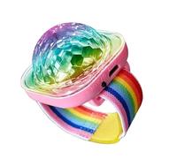 Disco Ball Light - ABS+PC 5x3.5cm | Sound Activated LED Stage Light, Chargeable USB Bracelet For Home Room Car Birthday Halloween Christmas Wedding Decorations | For Party Entertainment Daily Use