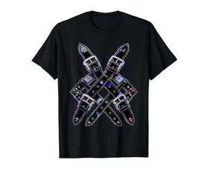 Disco Ball Nightlife Crossed Black Patent Cinturones y Hebillas Camiseta gráfica económica