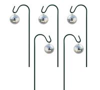 Disco Ball Plant Stakes - 30cm Decorative Mirror Globe Picks, Reflective Ga
