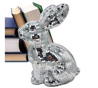 Disco Ball Rabbit Ornament -Rabbit Disco Ball Mirror,Reflective Decorative Figurine, Dissco Party Decoration Bunny Animal Ornament | Festive Glitter Rab-bit Easter For Party Dj Club Decor