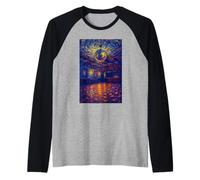 Disco Ball Van Gogh Arte Estudiante Pintura Amantes Maestro de Arte Camiseta Manga Raglan