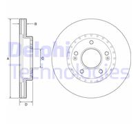 DELPHI BG4565C Disco de freno