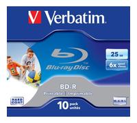 VERBATIM 43713 - BD-R, 25GB, imprimible, paquete de 10