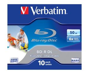 Disco Blu-ray Verbatim BD-R 50 GB 6x Caja de Joyas 10 Unidades