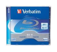 Disco Blu Ray Verbatim con estuche, calidad de 25 GB, capa súper dura, flexibili