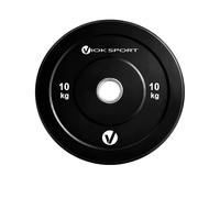 Disco Bumper Olímpico Viok Sport - Caucho Resistente - Entrenamiento de Fuerza y Musculación - Diámetro de 50 mm - Disponibles en 5, 10, 15 y 20 kg (5, Kilogramos)