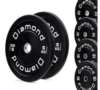 Disco Bumper Pro Diamond para Crossstraining y entrenamiento funcional | 100% goma sin olor | De 5 a 25 kg | Orificio Ø50 mm | Levantamiento de pesas y musculación | Individuales o Pares (2 x 5 kg)
