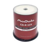 Disco CD-R PIODATA v rgenes de 52 x 700 MB, resistente a la humedad, blanco, imprimible por inyecci n de tinta - 100 discos, caja para pastel
