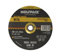 Disco corte abrasivo metal ø 230 x ø 22 mm. espesor 3,2 mm.disco rad