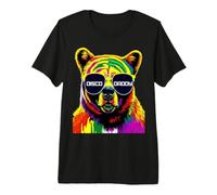 Disco Daddy Funky Rainbow Bear - Regalo Musical para el día del Padre Camiseta Premium