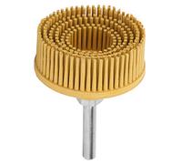 Disco de Cepillo de Cerdas Cepillo Abrasivo de Goma 2 Pulgadas Pulido Muela Abrasiva Eliminar Rebabas Óxido Amarillo