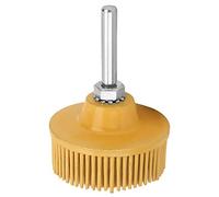 Disco de cerdas Cepillo abrasivo de caucho de esmeril Muela de pulido de 2 pulgadas para eliminación y acabado de óxido de metal Accesorios para taladro eléctrico Opciones de (Amarilla)
