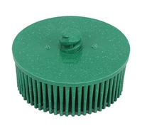 Disco de cerdas de 2 pulgadas, disco de fijación con vástago de cerdas abrasivas, elimina rebabas, revestimientos de óxido en metal, compatible con taladro eléctrico, herramientas (Verde)