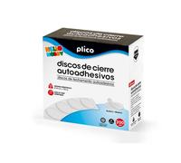 Disco De Cierre Plico Velcro Autoadhesivo 20 Mm Diametro Color Blanco Caja De 200 Unidades