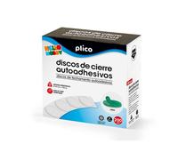 Disco De Cierre Plico Velcro Autoadhesivo 20 Mm Diametro Color Verde Caja De 200 Unidades