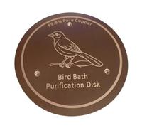 Disco De Cobre Para Baño Aviar,Placa Purificadora Universal Segura Con Soporte De Triple Punto - Baño de Aves de Cobre | Observar Mariposas Abejas Estatua Jardín Parque Exterior Balcón Fuente