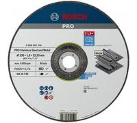 Disco de corte abrasivo PRO BOSCH Inox and Metal WA 36 R BF, 230 mm, 22,23 mm, 1,9 mm - 2608601514