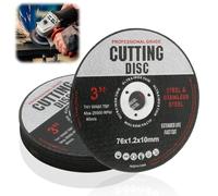 Disco de corte de 76 mm para mini amoladora angular, 10 discos de amoladora de acero inoxidable, disco de molienda de ruedas de corte, disco de sierra de amoladora manual para cortar madera de