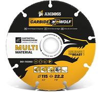 Disco de corte de carburo de tungsteno de Ø 115mm de diámetro para amoladora angular (Flex,Bosch, etc., madera (con clavos), plástico, yeso, hoja de sierra universal, cortador de velocidad