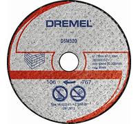 Disco de corte de mampostería reforzado Dremel DSM520 para la sierra compacta DSM20, hoja de sierra circular con 20 mm de profundidad de corte para cortes rectos y de inmersión