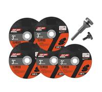Disco de Corte de Metal de 50/75 mm, Rueda de Corte con Mandril de Montaje for Amoladora Angular, Corte de Metal, PVC, Acero Inoxidable, 5 Piezas(75mm5pcs Set2)