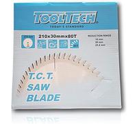 Disco de corte HM para aluminio, 210 x 30 mm x 80 dientes, con 3 anillos de reducción