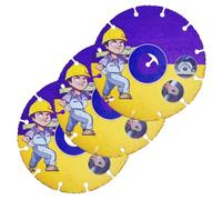 Disco de corte para amoladora angular 115mm - 3 piezas 22.23mm orificio, carburo flexible - Corta madera, plástico, contrachapado y caocho