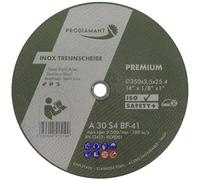 Disco de corte PRODIAMANT 350mm x 25,4mm x 3,5mm pack de 10 discos flexibles de acero inoxidable para metal y acero