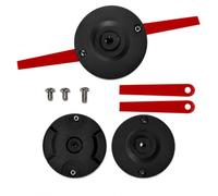Disco de Cuchilla de Dos Niveles Compatible con recortadoras de césped a batería GE-CT 18 LI, GC-CT 18/24, BG-CT 18 LI, BG-CB 18 LI, RG-CT 18/1 LI, con 2 Cuchillas de Acero al manganeso (Red Blades)