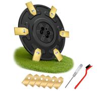 Disco de cuchillo de 6 cuchillas compatible con Gardena Sileno Minimo 500 m²/350 m²/250 m² robot cortacésped, plato de repuesto para cuchillos, buena calidad de corte y fácil montaje (con cepillo y