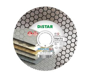Disco de Diamante Edge Dry 115mm DISTAR - Disco diseñado para hacer Ingletes/Biselado/Cortes en 45 Grados - Capa de Diamante de doble cara de 25 mm - Apto para cortar Ceramica,Porcelanico,Marmol,etc.
