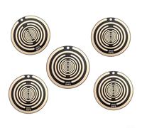 Disco de energía natural diseñado con cinco atributos para la teoría de los elementos, agua, fuego, metal, tierra, madera, para apoyo holístico de bienestar (negro)